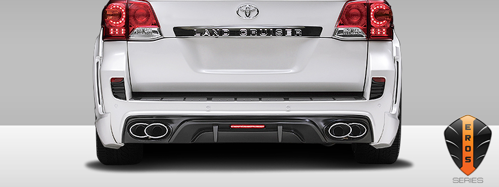 s 112527 2 Piece Eros Version 1 Exhaust Tips for 2013-2015 Toyota Land Cruiser