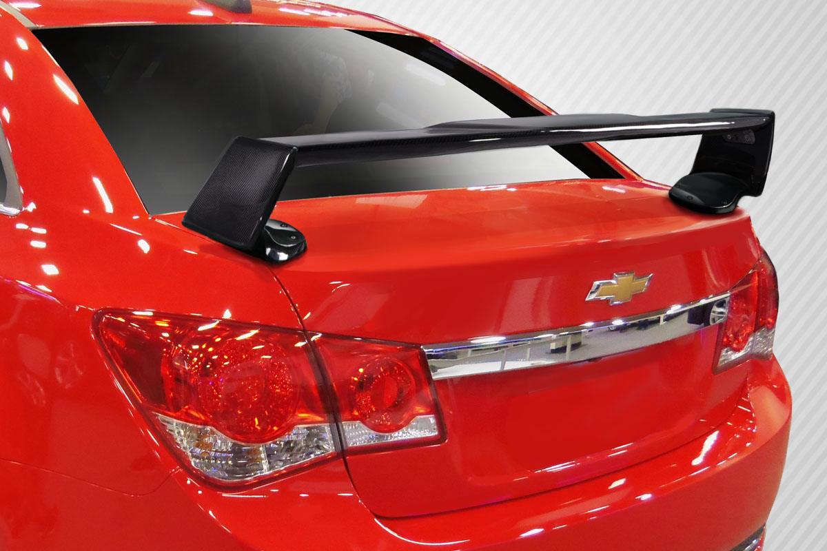 Picture of Carbon Creations 115521 QTM Wing Spoiler For 2011-2015 Chevrolet Cruze - 3 Piece