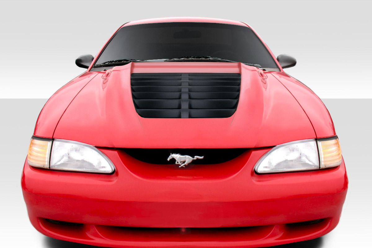 Picture of Duraflex 115189 GT500 V2 Hood for 1994-1998 Ford Mustang