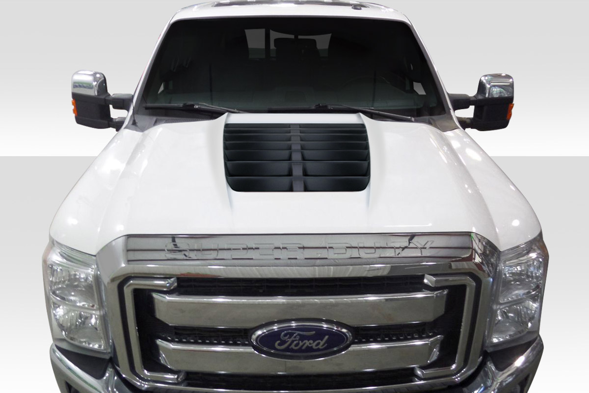 Picture of Duraflex 115366 GT500 V2 Hood for 2011-2016 Ford Super Duty F250 F350 F450