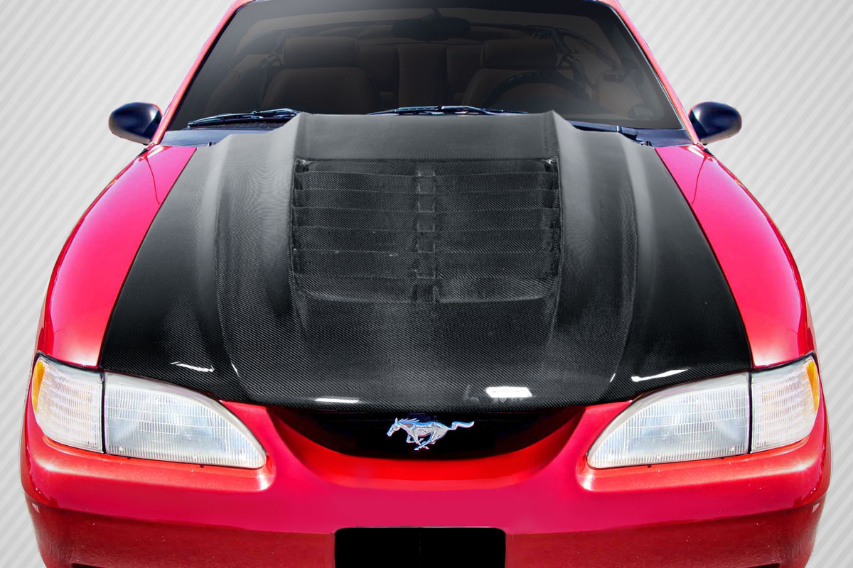 Picture of Carbon Creations 115190 GT500 V2 Hood for 1994-1998 Ford Mustang
