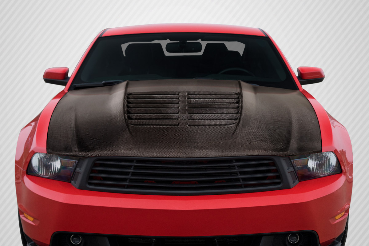 Picture of Carbon Creations 115196 GT500 V2 Hood for 2010-2012 Ford Mustang