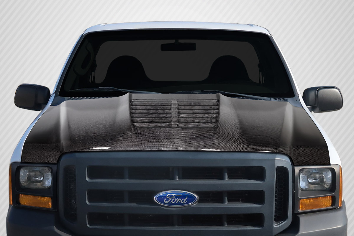 Picture of Carbon Creations 115327 GT500 V2 Hood for 1999-2007 Ford Super Duty F250 F350 F450 F550 & 2000-2005 Ford Excursion