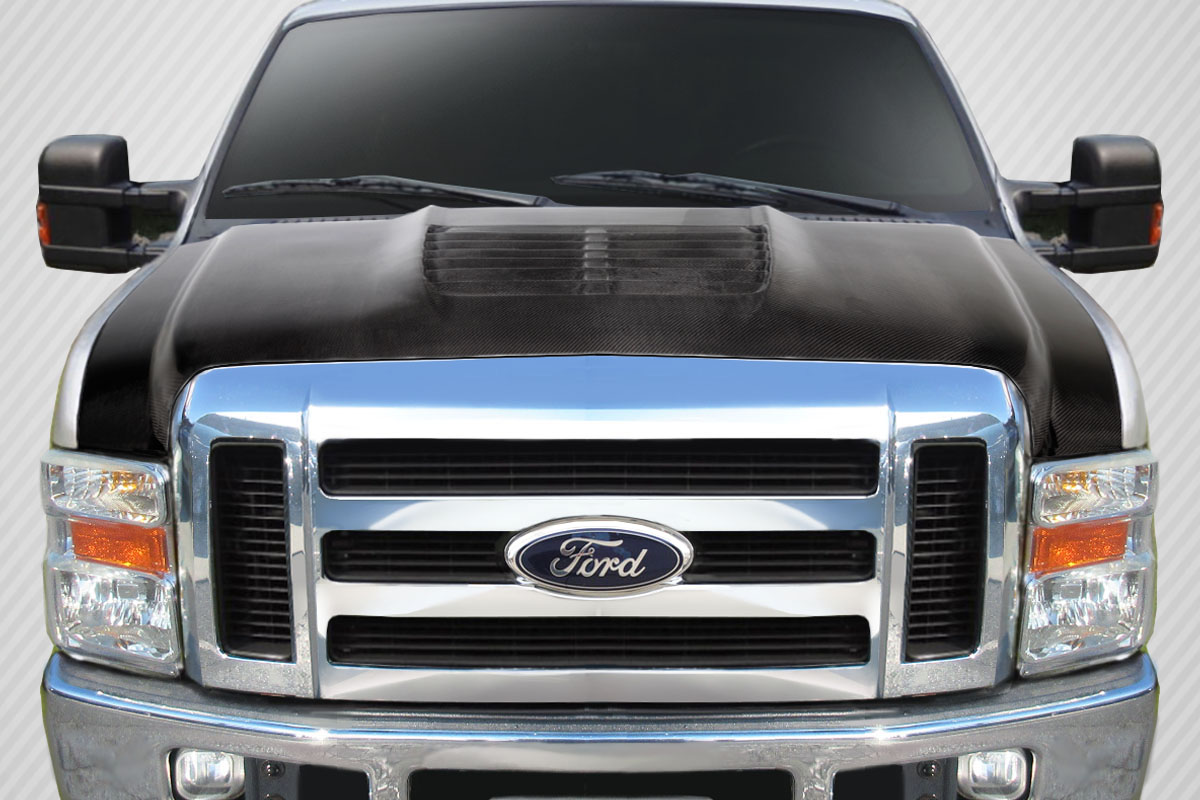 Picture of Carbon Creations 115350 GT500 V2 Hood for 2008-2010 Ford Super Duty F250 F350 F450