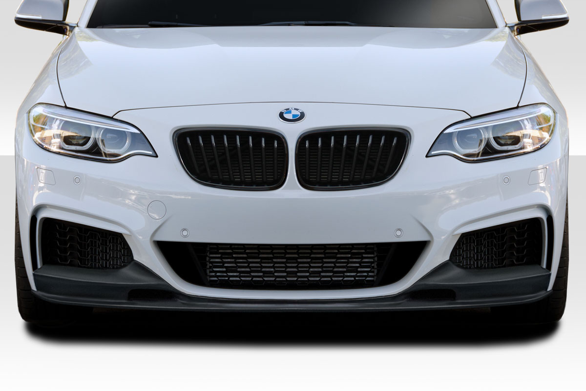 115613 GTF Style Fiberglass Front Bumper Lip Under Spoiler Air Dam Unpainted for 2014-2020 BMW 2 Series F22 F23