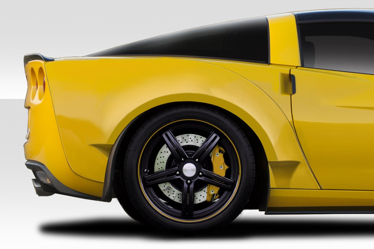 D Sport Rear Fender Flares for 2005-2013 Chevrolet Corvette C6 - 2 Piece
