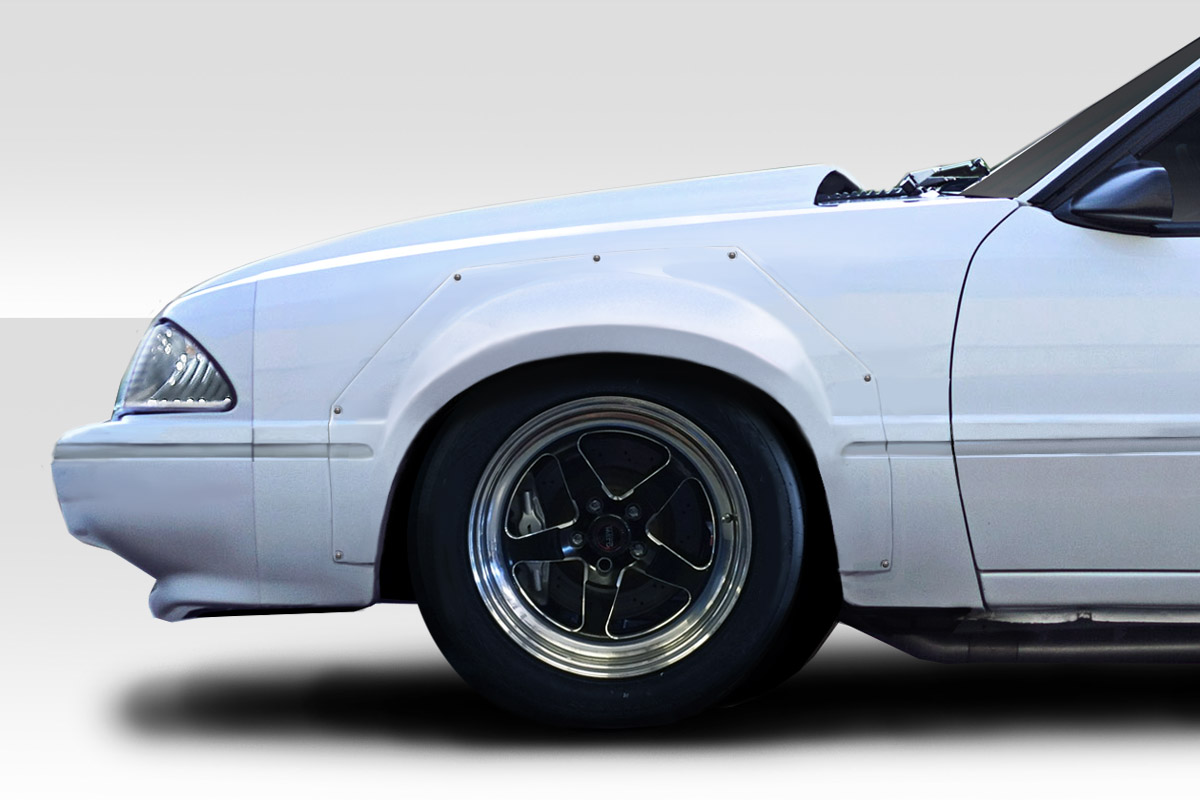 115960 2 in. C Tech Wide Body Front Fender Flares for 1979-1993 Ford Mustang - 2 Piece