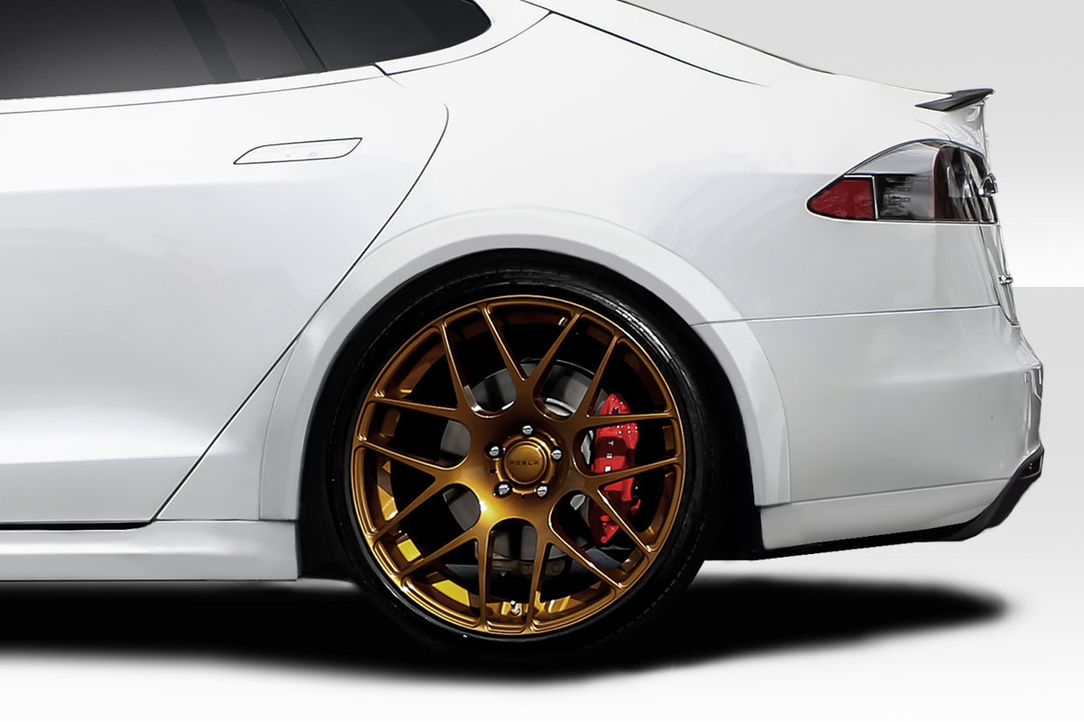 115968 RVS Style Rear Fender Flares for 2012-2020 Tesla Model S, 4 Piece