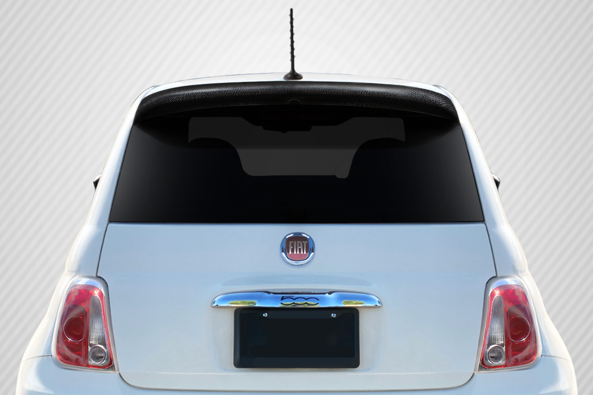 Picture of Duraflex 115624 Abarth Look Roof Wing Spoiler for 2012-2017 Fiat 500&#44; Black