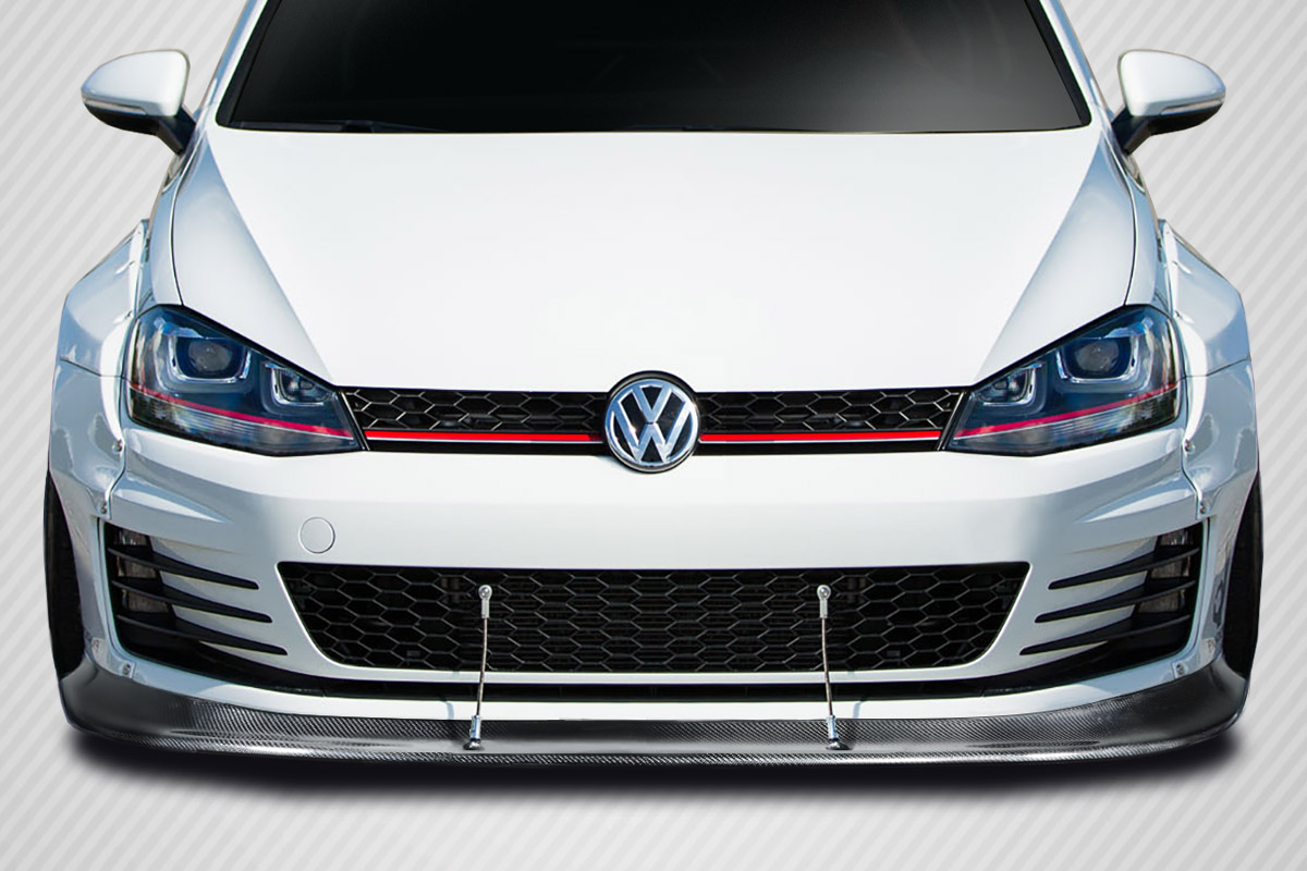 Picture of Duraflex 115706 TKO RBS Front Lip Under Spoiler for 2015-2022 Volkswagen Golf & GTI&#44; Black