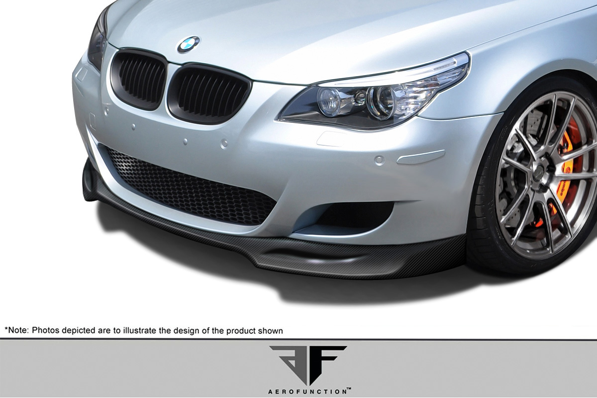 2006-2010 BMW M5 E60 Carbon AF-1 Front Add-On Spoiler - Signature Black - 1 Piece
