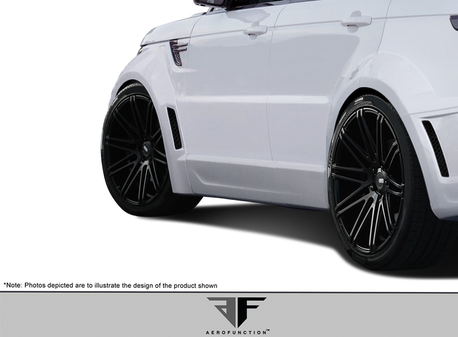112681 2014-2015 Land Rover Range Rover Sport AF-2 Wide Body Front Door Caps, Signature Black - 2 Piece