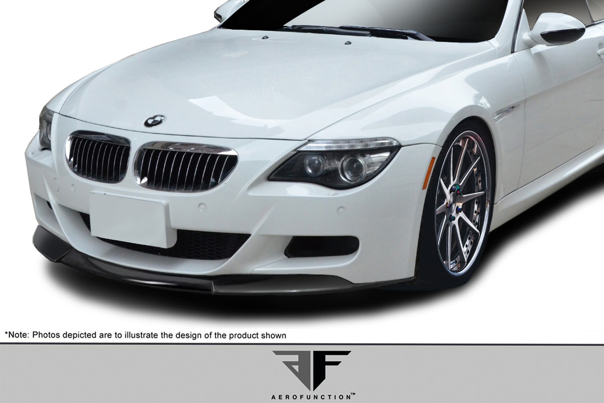 2006-2010 BMW M6 E63 E64 AF-1 Front Lip Spoiler, Signature Black - 1 Piece