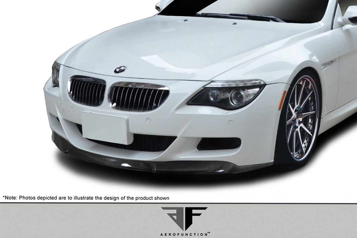 113182 2006-2010 BMW M6 E63 E64 AF-1 Front Lip Spoiler, Signature Black - 1 Piece