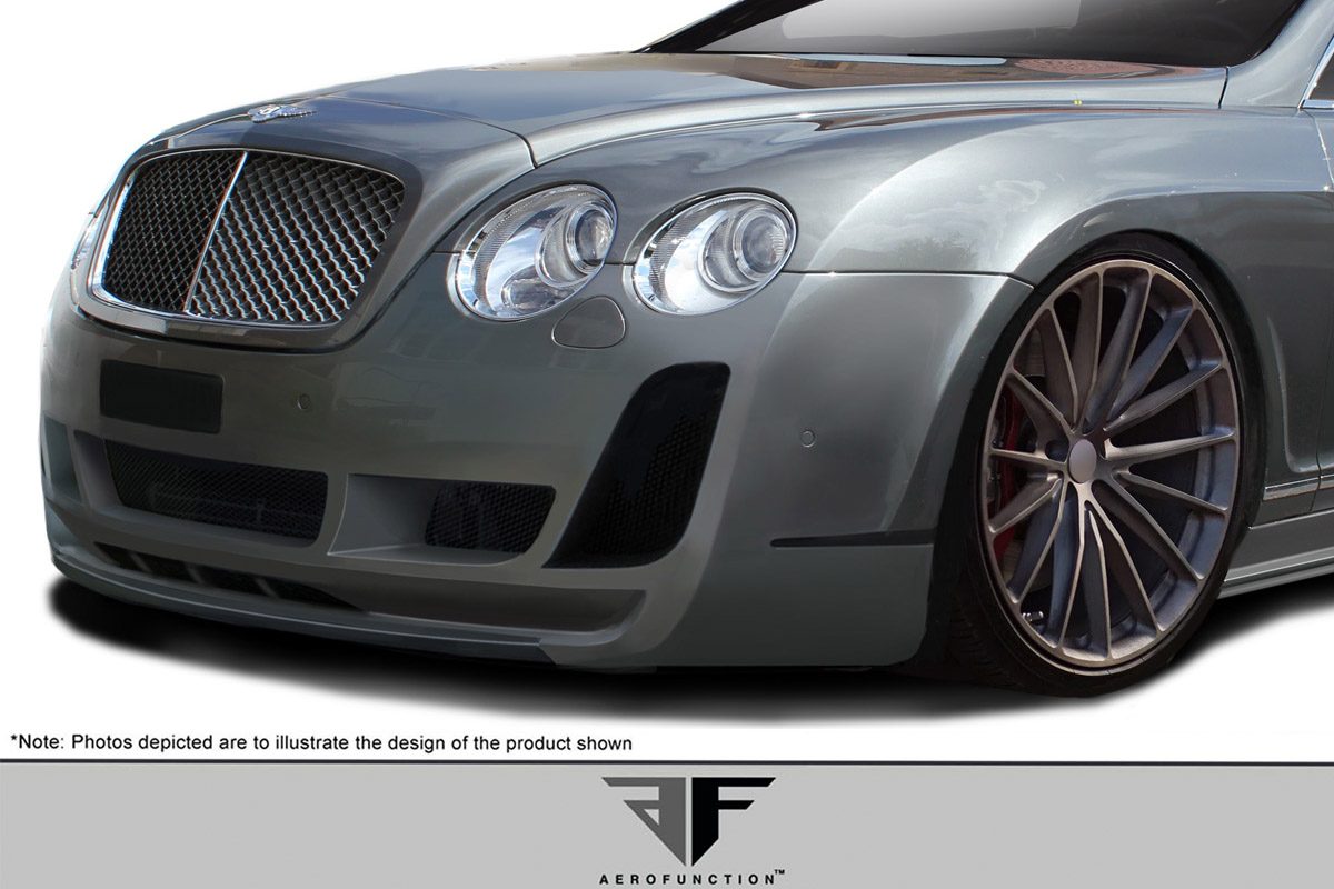 2003-2010 Bentley Continental GT GTC AF-2 Front Lip Spoiler - Signature Black - 1 Piece