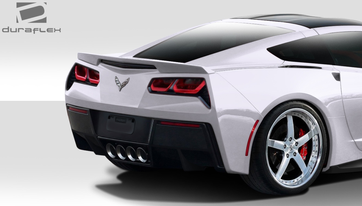112436 2014-2017 Chevrolet Corvette C7  GT Concept Rear Diffuser, Signature Black - 2 Piece