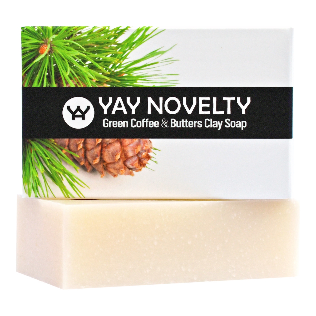 Picture of Yay Novelty 402 Luxurious All Natural Green Coffee Clay Bar Soap - Evergreen