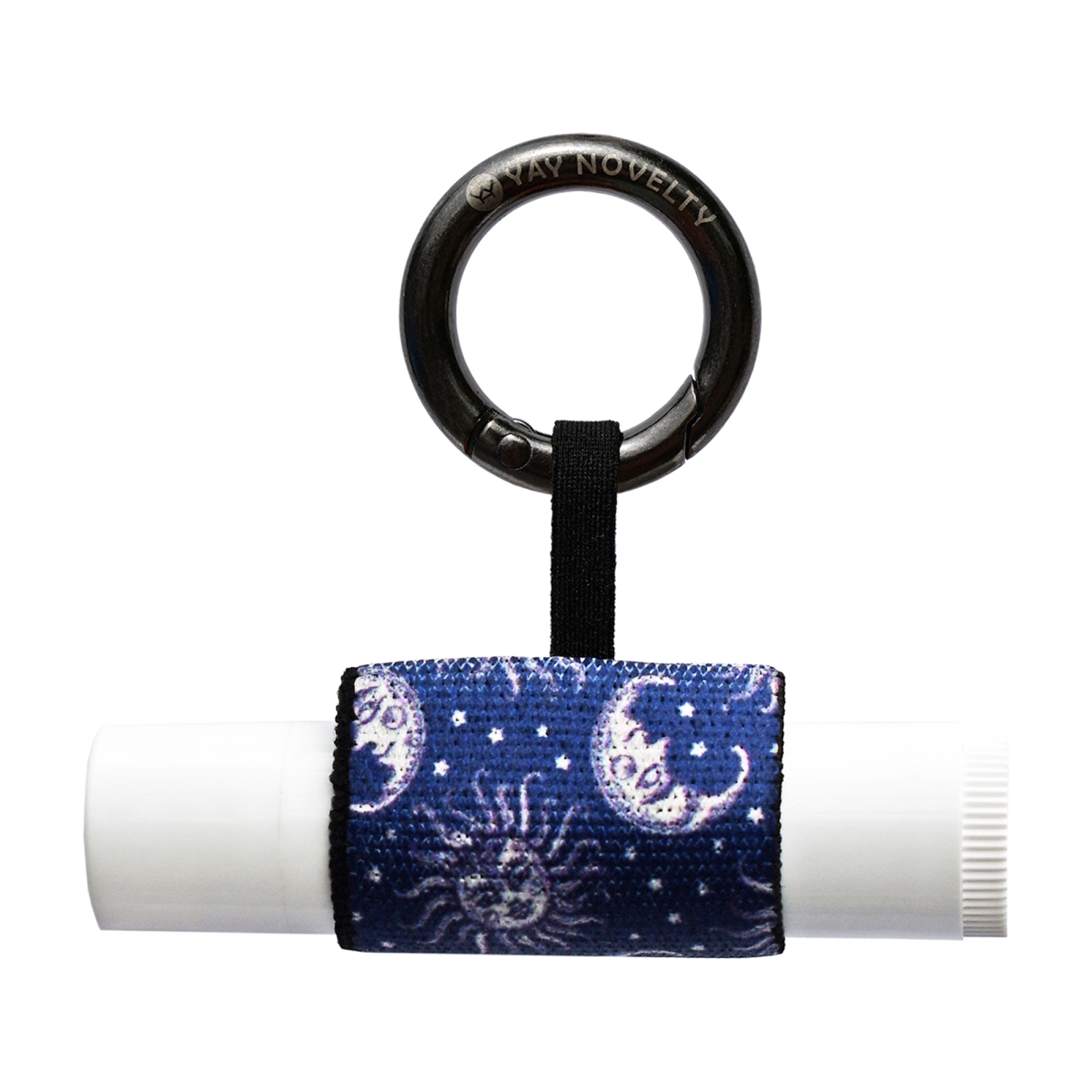 3505 Eco-Friendly Chap Stick Stylish Lip Balm Holder Keychain - Moon & Sun