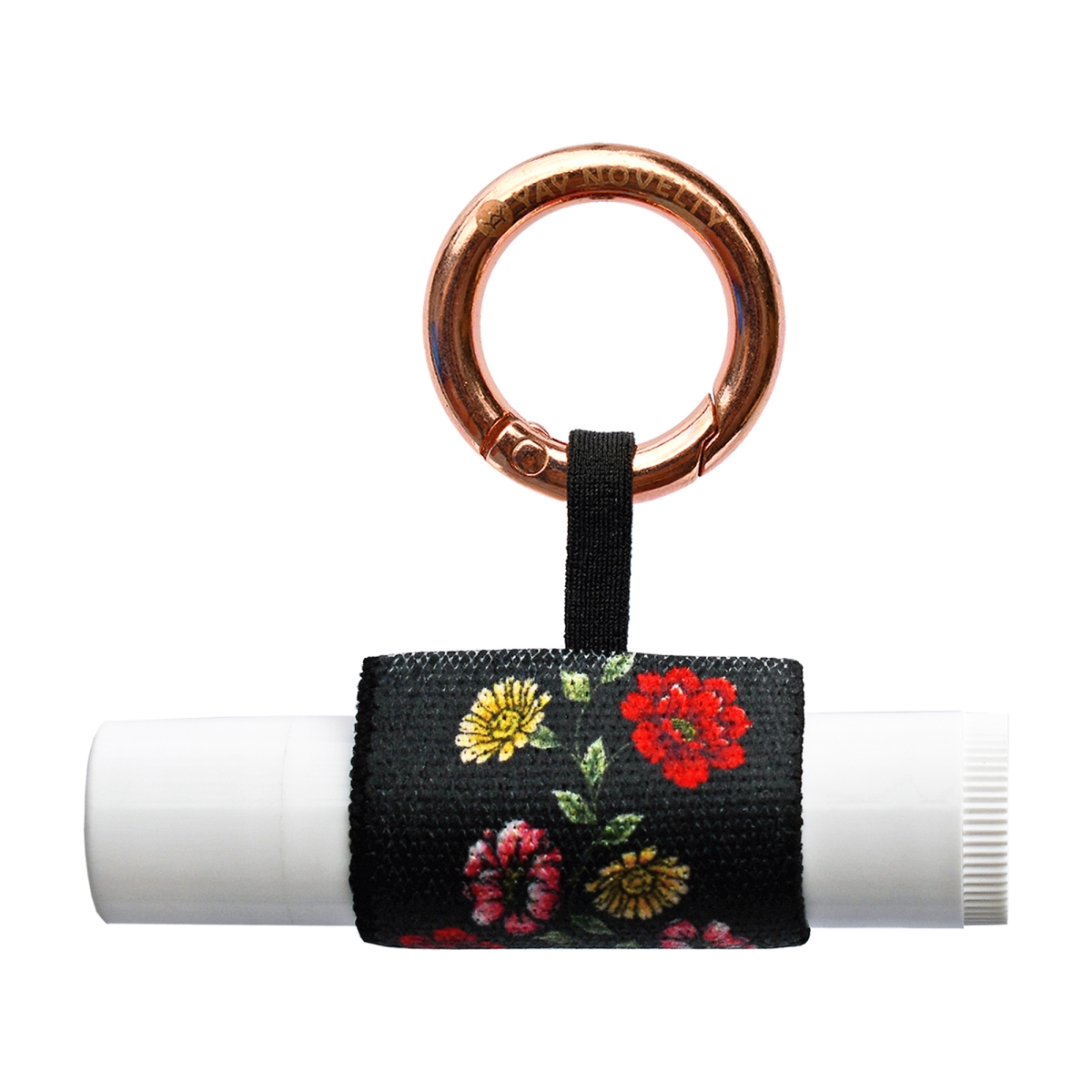 3510 Eco-Friendly Chap Stick Stylish Lip Balm Holder Keychain - Flower Vine