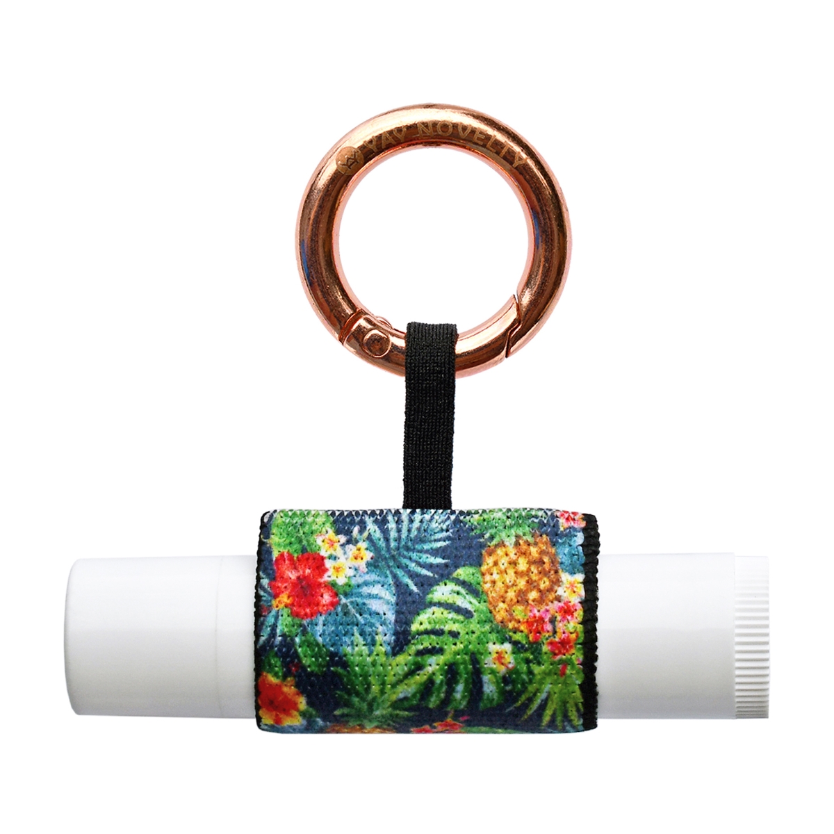 3517 Eco-Friendly Chap Stick Stylish Lip Balm Holder Keychain - Hawaiian Pineapple