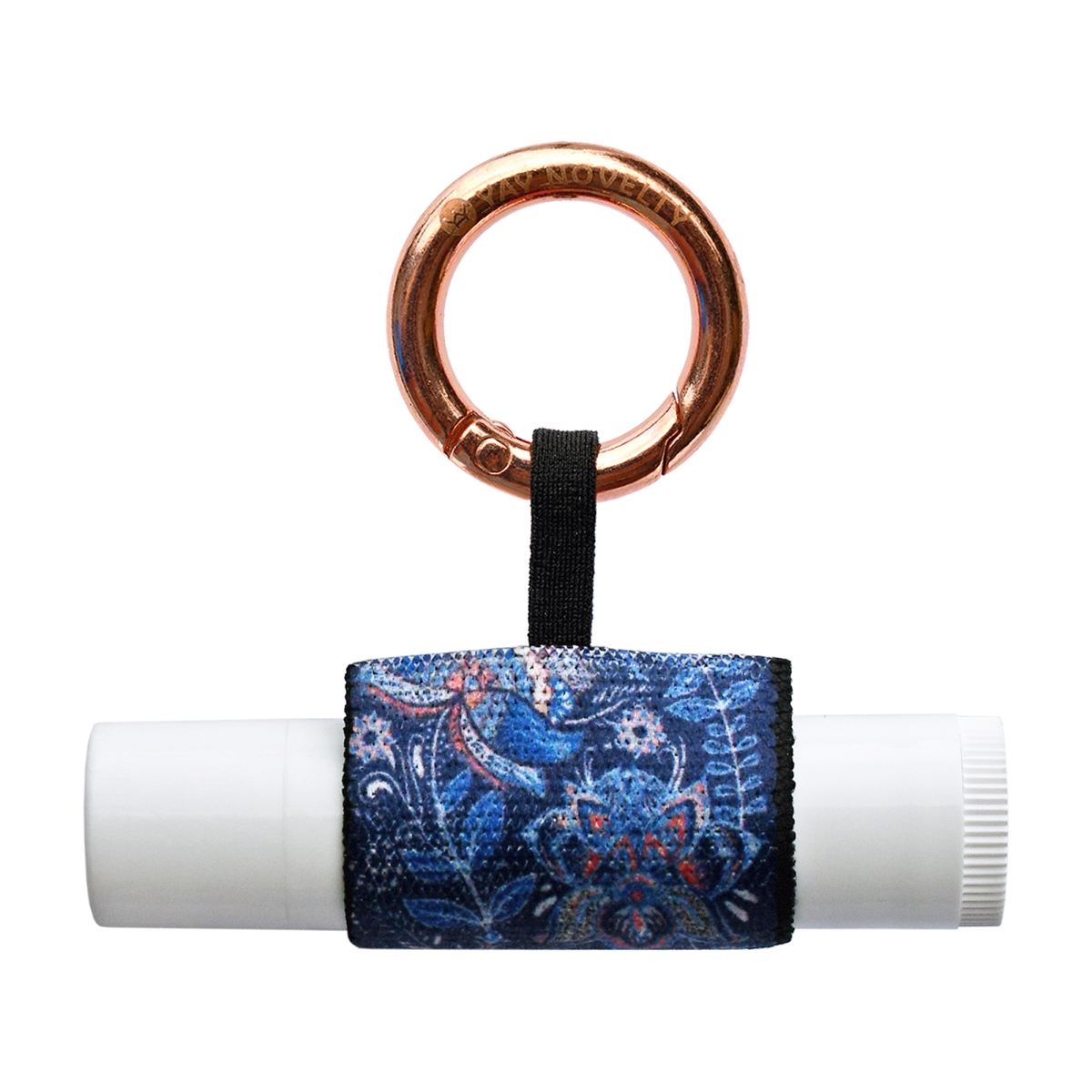 3524 Eco-Friendly Chap Stick Stylish Lip Balm Holder Keychain - Deco Paisley
