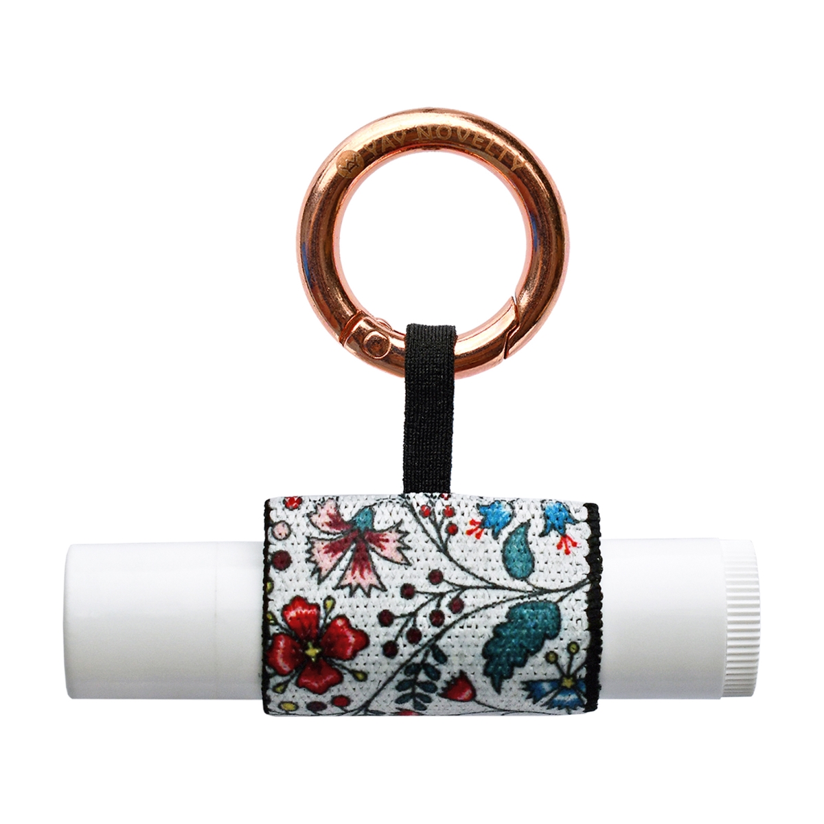 3527 Eco-Friendly Chap Stick Stylish Lip Balm Holder Keychain - Carnation