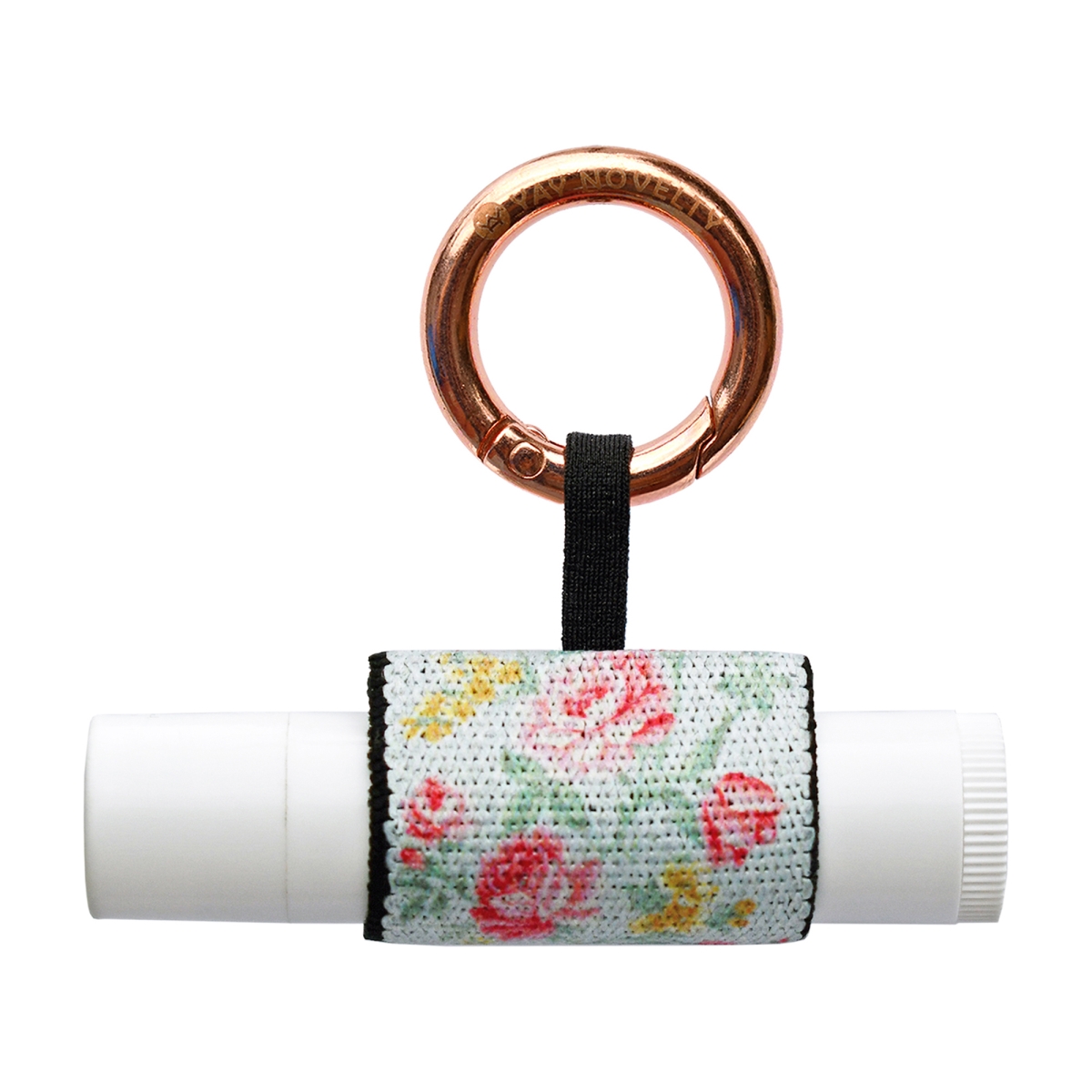 3530 Eco-Friendly Chap Stick Stylish Lip Balm Holder Keychain - Rose Tulip