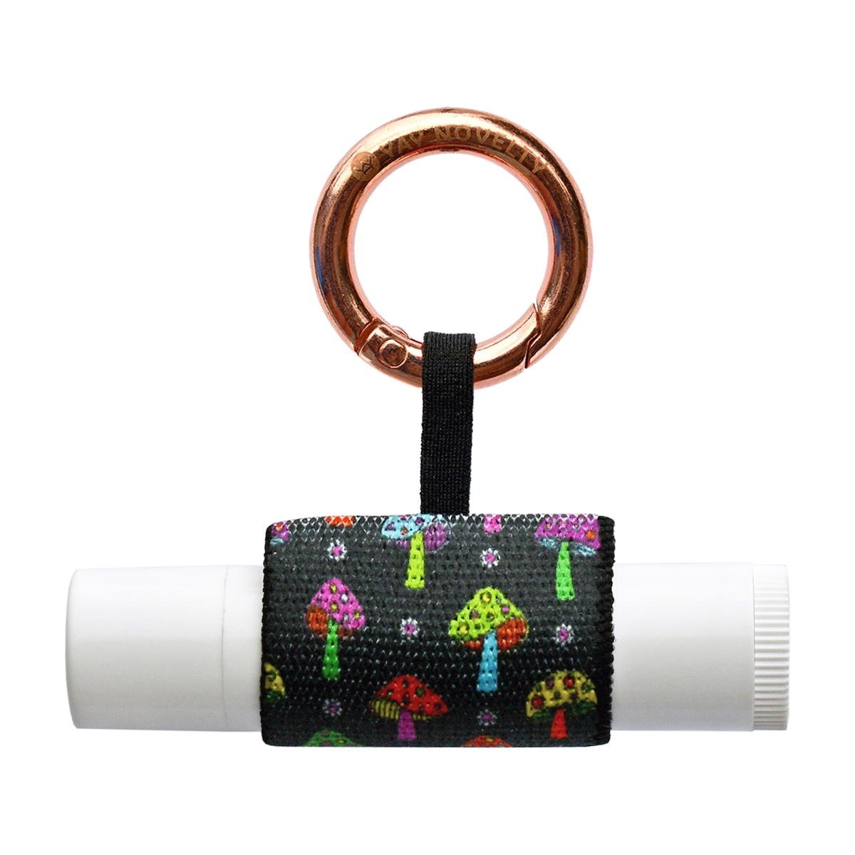 3532 Eco-Friendly Chap Stick Stylish Lip Balm Holder Keychain - Retro Mushroom
