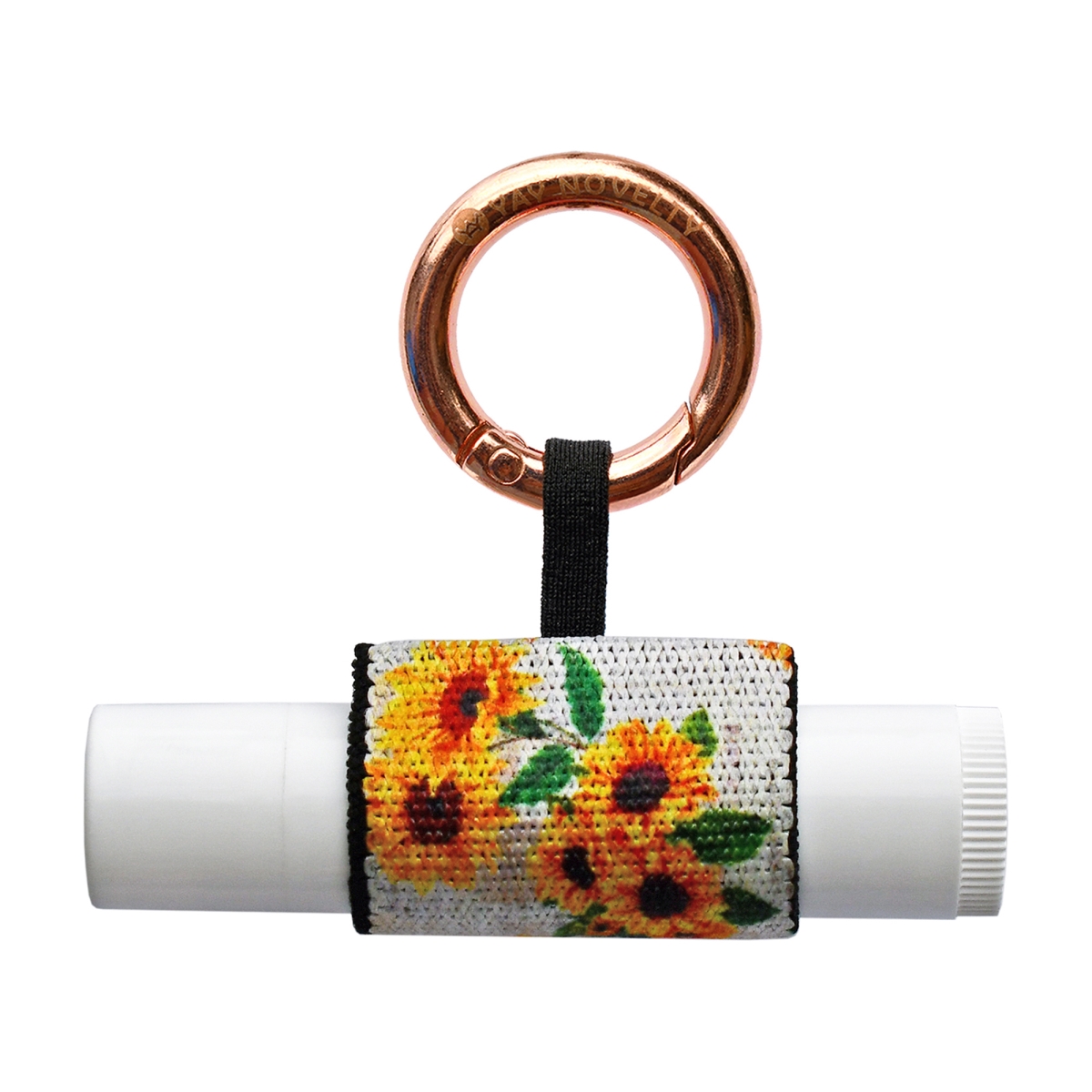 3539 Eco-Friendly Chap Stick Stylish Lip Balm Holder Keychain - Sunflower