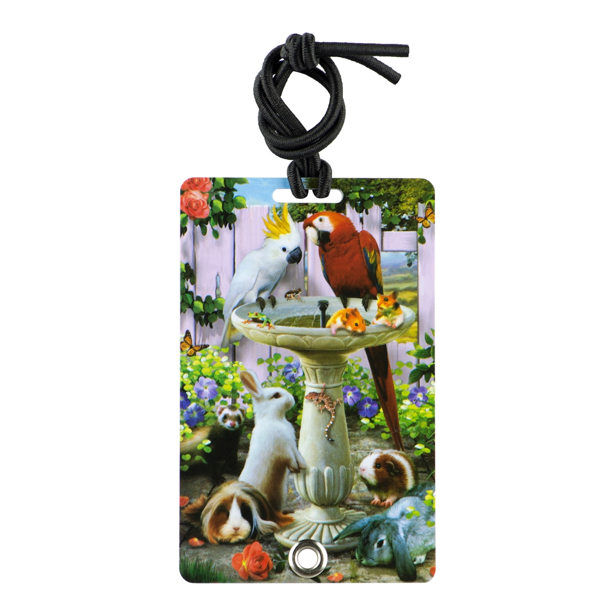 2032 Stylish & Secure Luggage Tag for Backpacks Pet Carriers & More - Birdbath