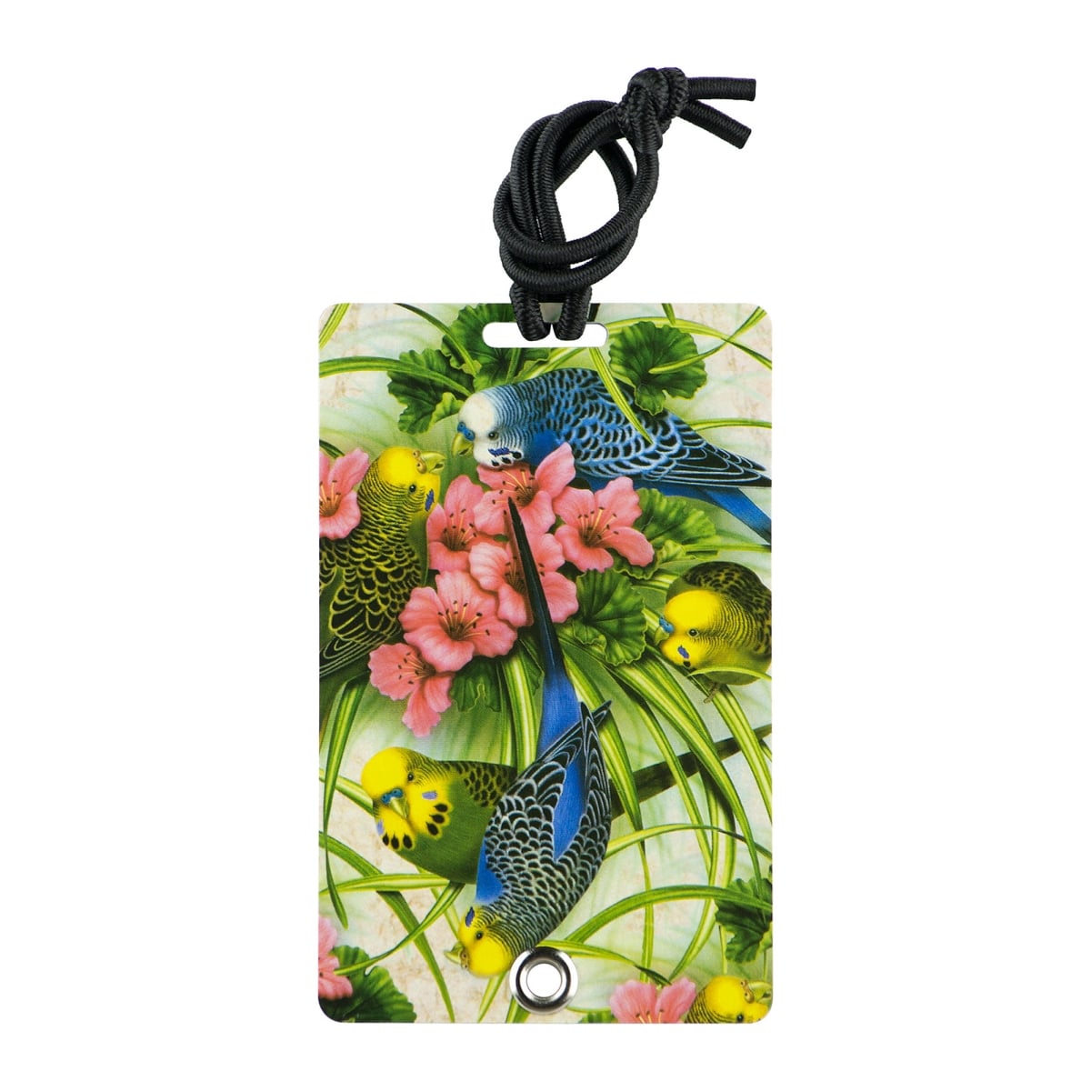 2033 Stylish & Secure Luggage Tag for Backpacks Pet Carriers & More - Budgerigar