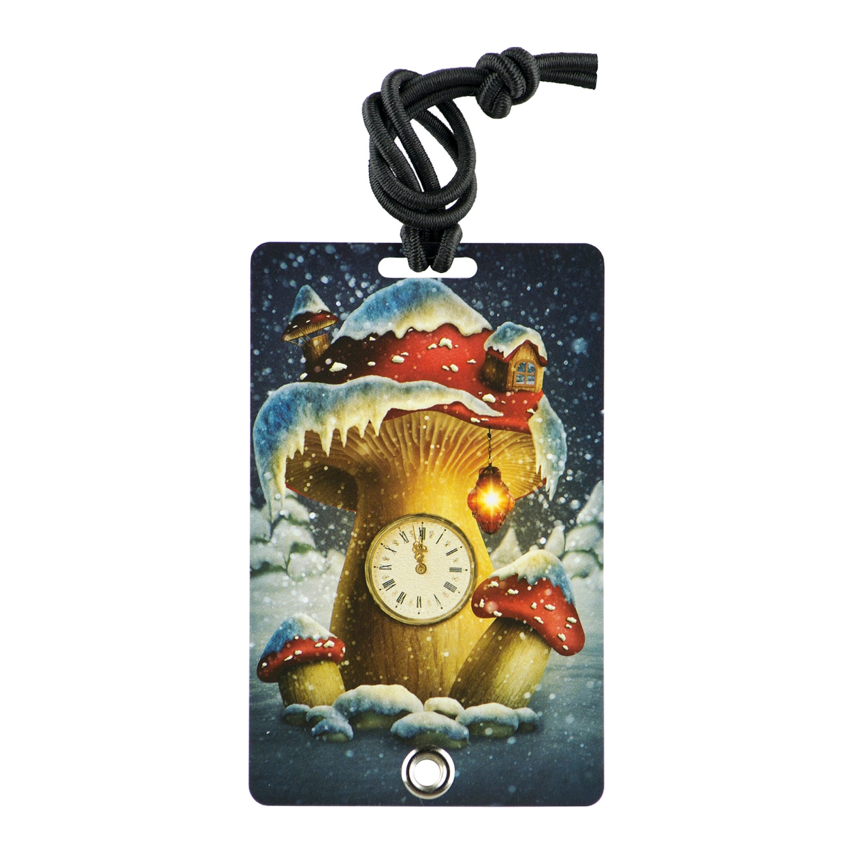 2046 Stylish & Secure Luggage Tag for Backpacks Pet Carriers & More - Midnight Winter