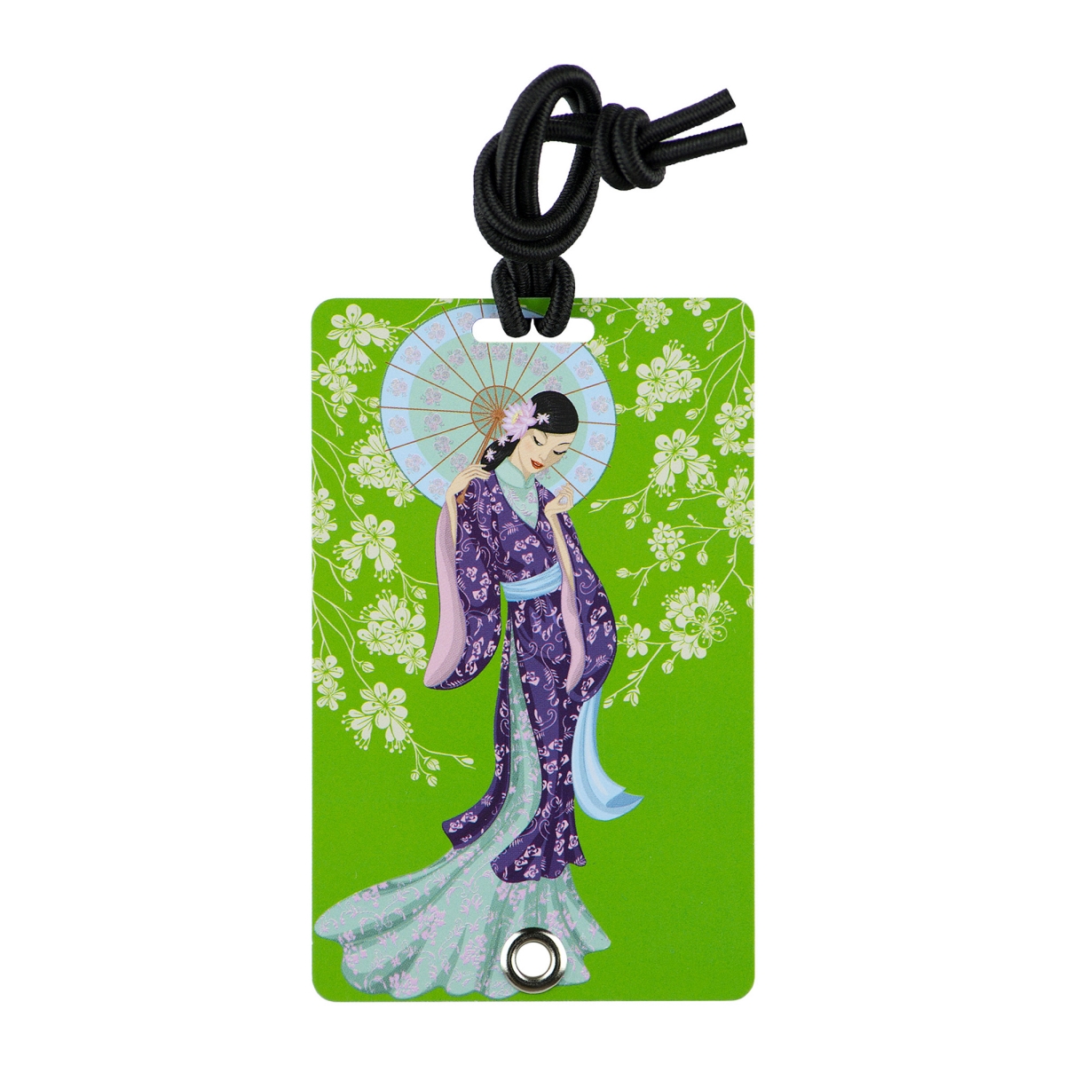 Stylish Luggage Tag - Oriental Beauty - Standard Size - Waterproof Material