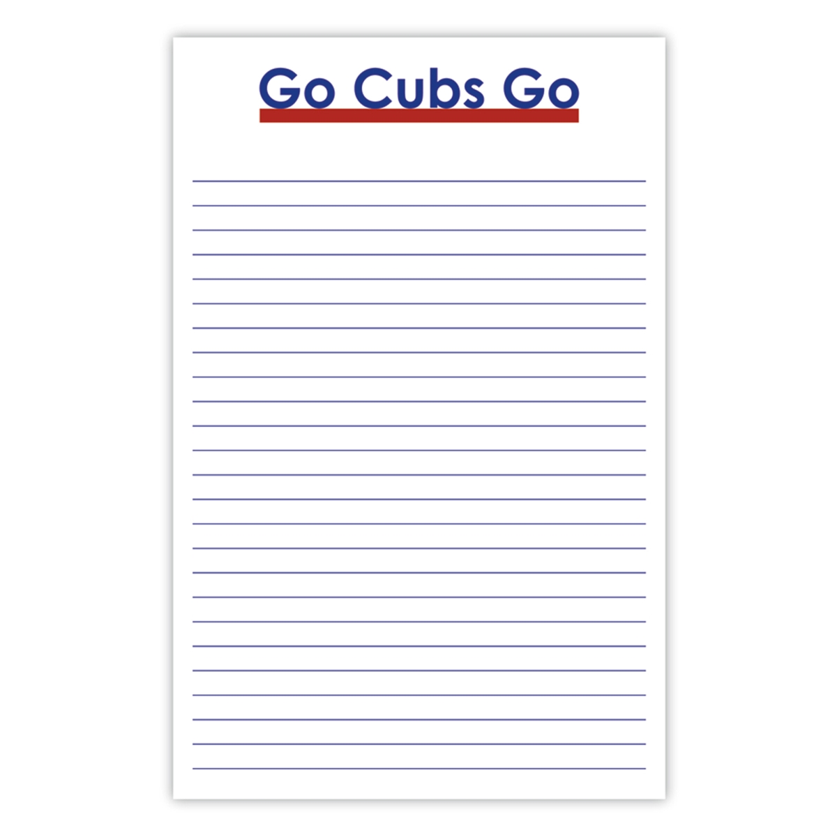 5041 5.5 x 8.5 in. 70 lbs 50 Sheet Organize with Style Illustrated Notepad for Daily Planning & To Do Lists - Go Cubs Go