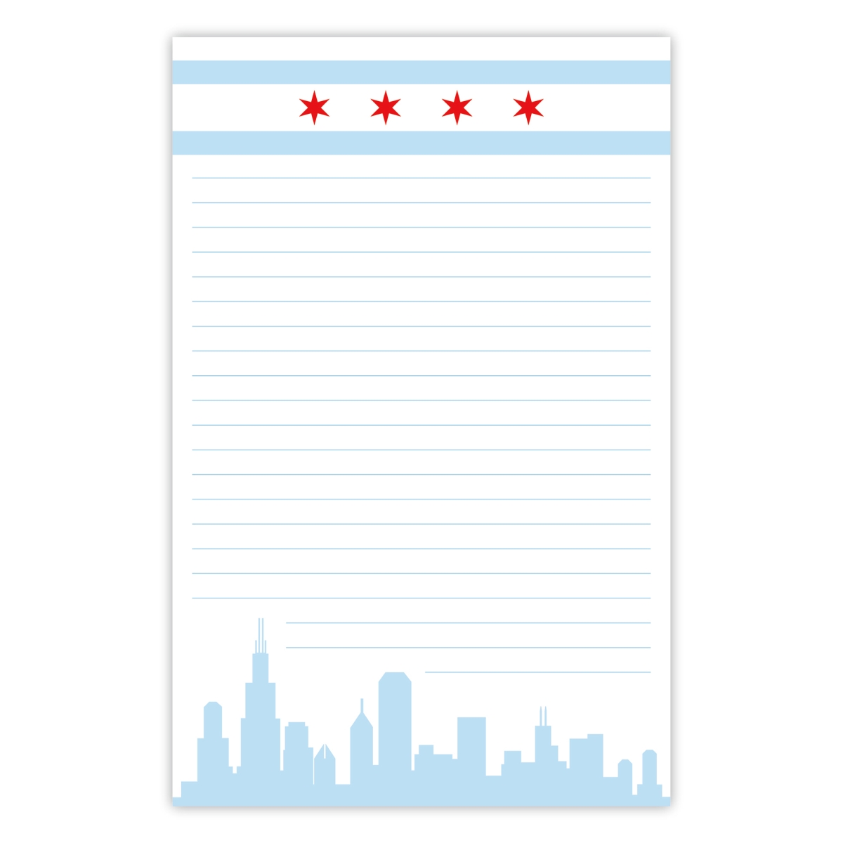 5036 5.5 x 8.5 in. 70 lbs 50 Sheet Organize with Style Illustrated Notepad for Daily Planning & To Do Lists - Chicago