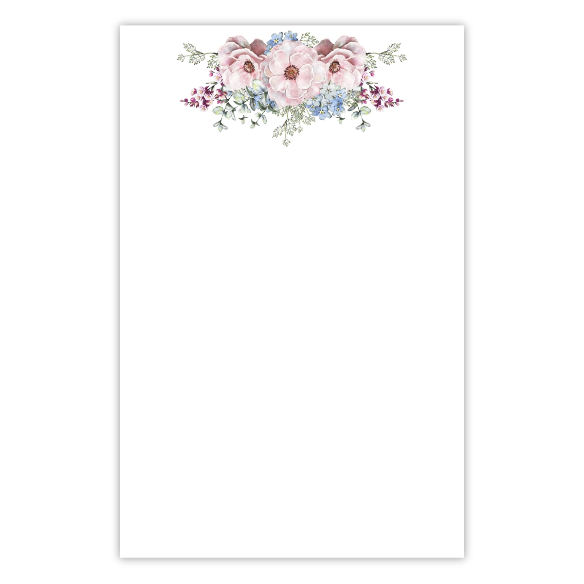 5001 5.5 x 8.5 in. 70 lbs 50 Sheet Organize with Style Illustrated Notepad for Daily Planning & To Do Lists - Center Bouquet