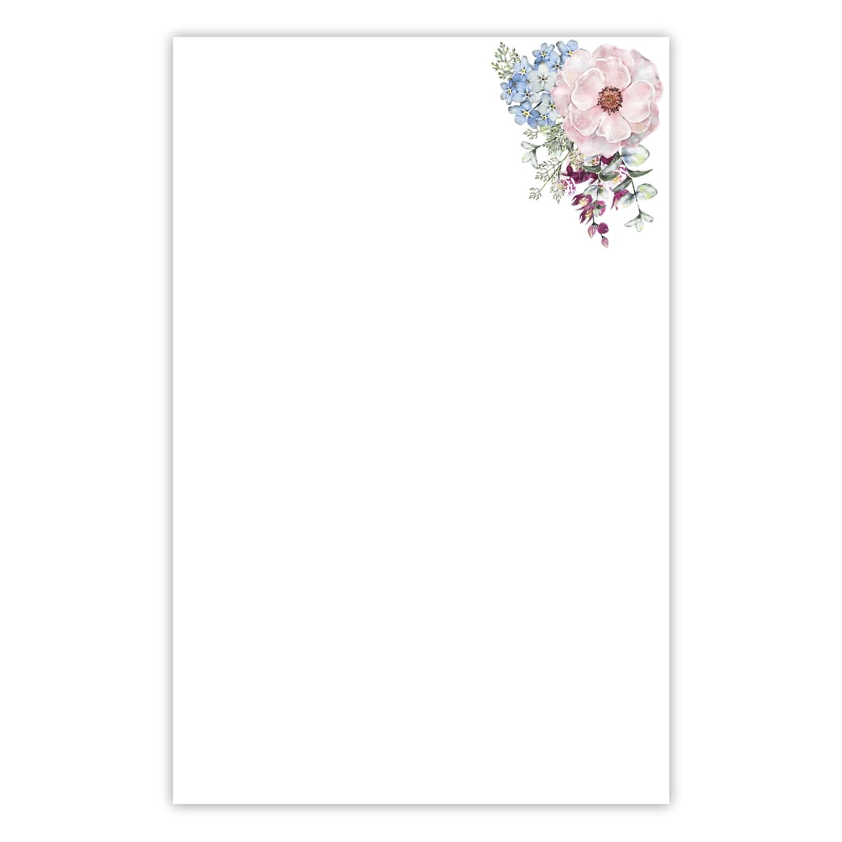 5002 5.5 x 8.5 in. 70 lbs 50 Sheet Organize with Style Illustrated Notepad for Daily Planning & To Do Lists - Side Bouquet