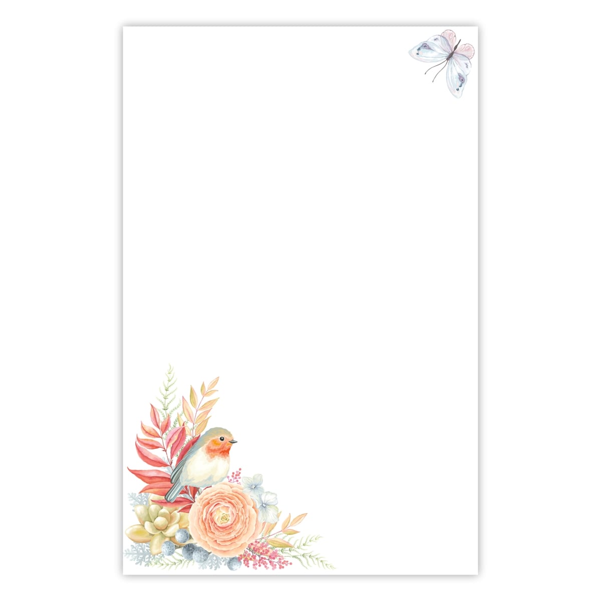 5003 5.5 x 8.5 in. 70 lbs 50 Sheet Organize with Style Illustrated Notepad for Daily Planning & To Do Lists - Little Bird