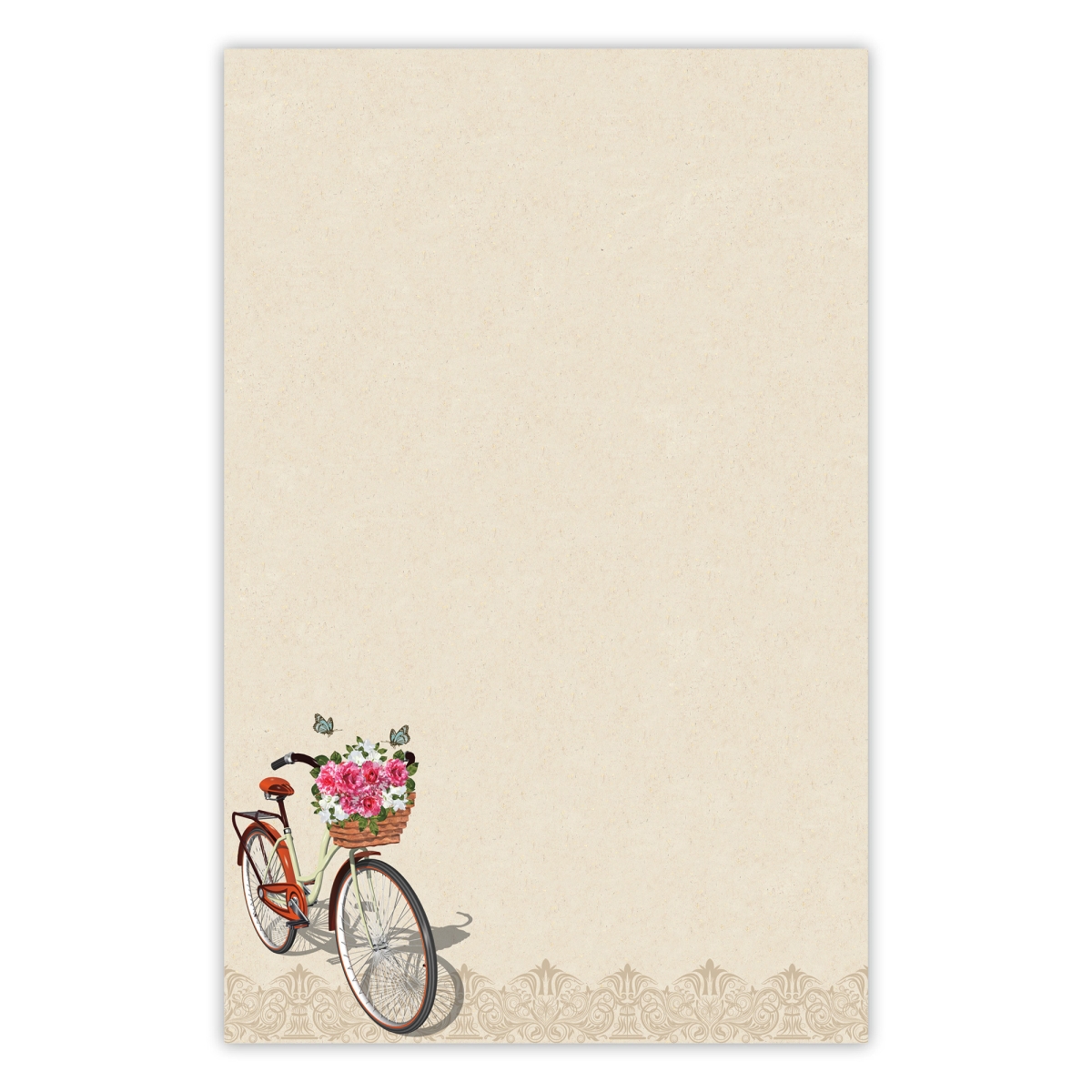 5007 5.5 x 8.5 in. 70 lbs 50 Sheet Organize with Style Illustrated Notepad for Daily Planning & To Do Lists - Bicycle