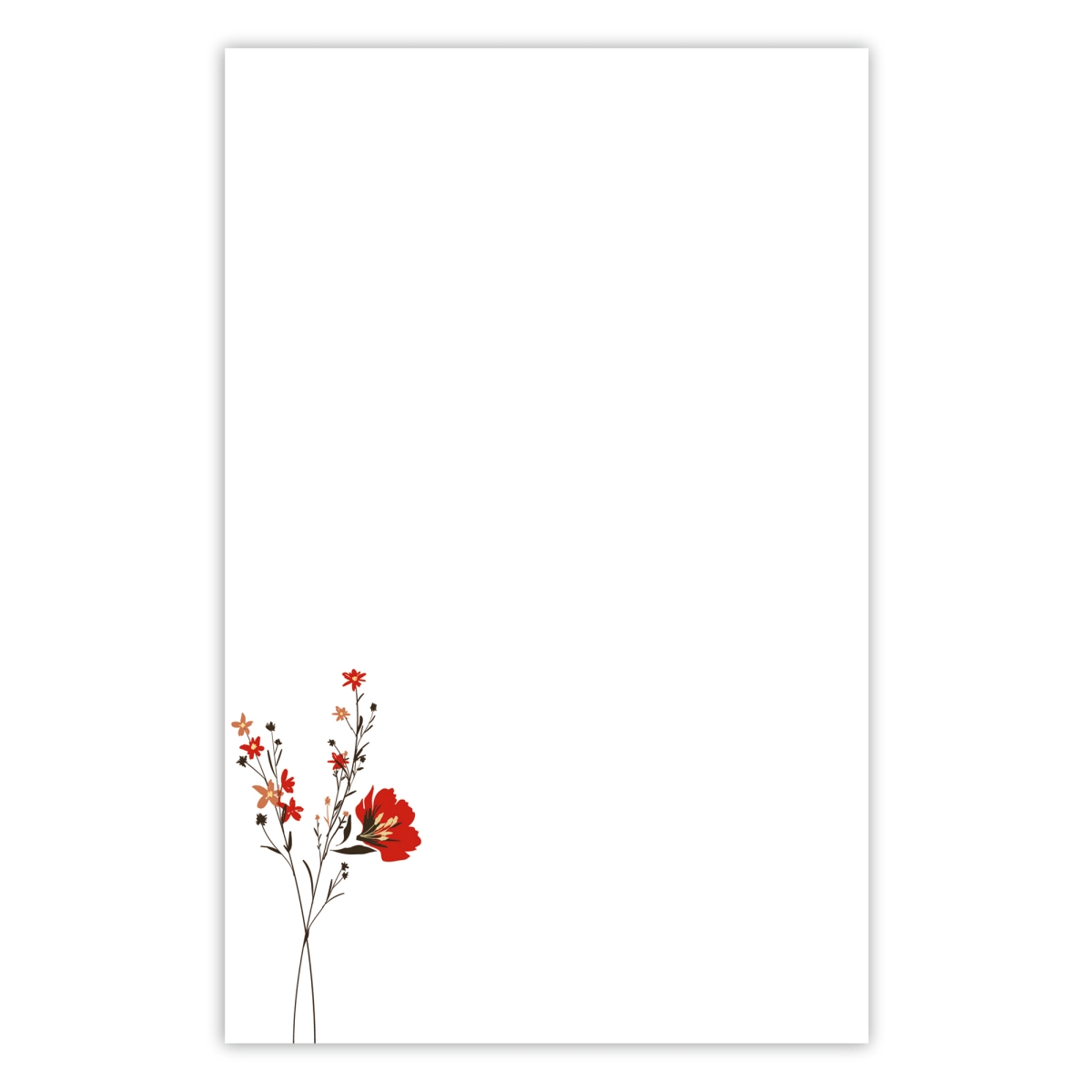 5008 5.5 x 8.5 in. 70 lbs 50 Sheet Organize with Style Illustrated Notepad for Daily Planning & To Do Lists - Vivid Floral