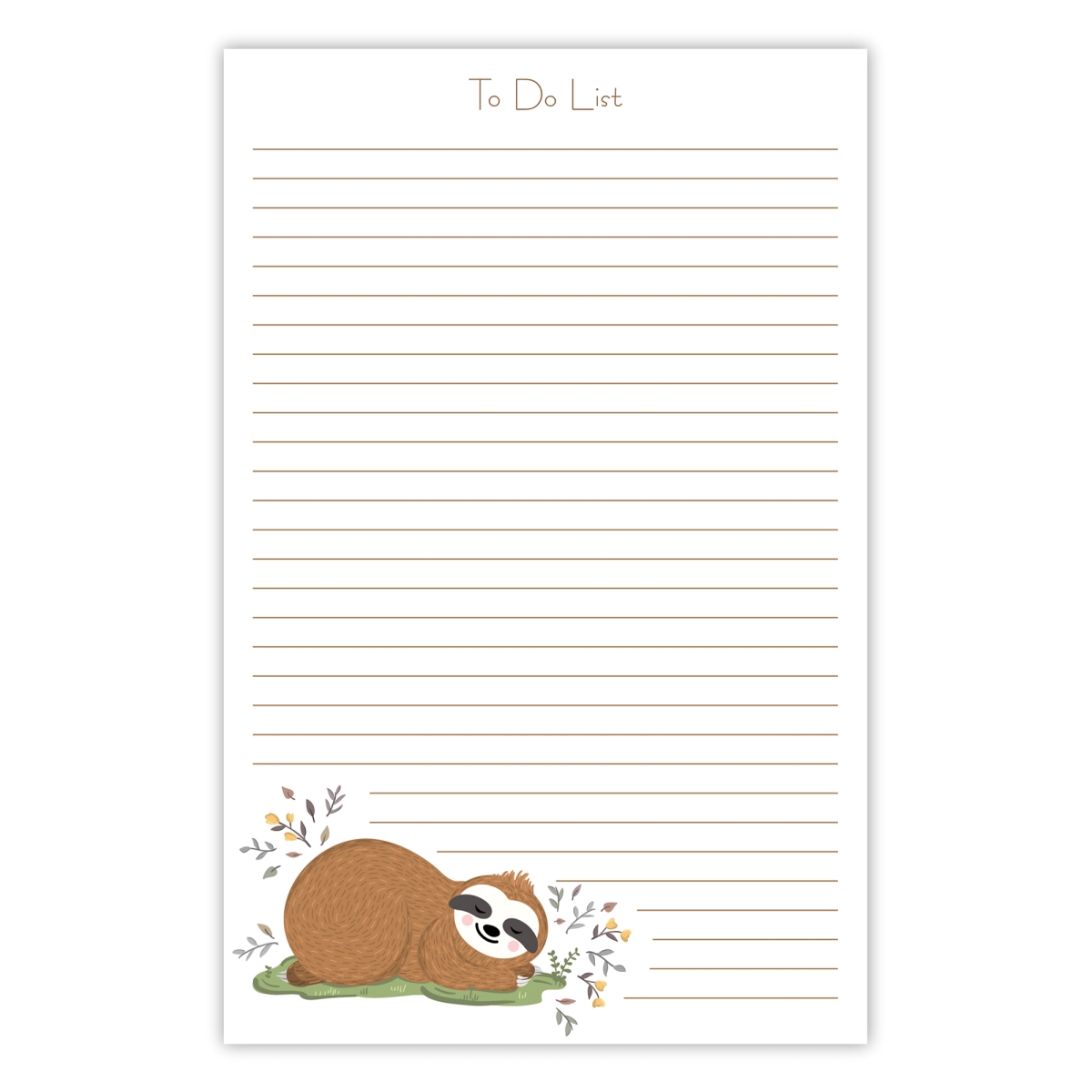 5009 5.5 x 8.5 in. 70 lbs 50 Sheet Organize with Style Illustrated Notepad for Daily Planning & To Do Lists - Sleeping Beauty