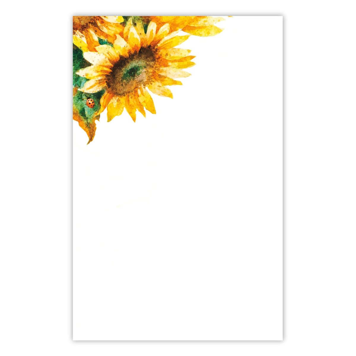 5010 5.5 x 8.5 in. 70 lbs 50 Sheet Organize with Style Illustrated Notepad for Daily Planning & To Do Lists - Sunflower