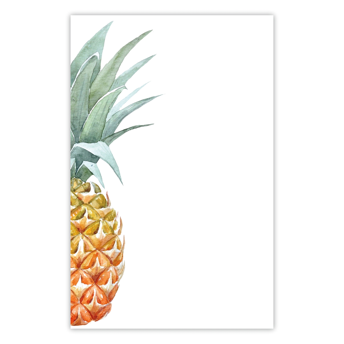 5018 5.5 x 8.5 in. 70 lbs 50 Sheet Organize with Style Illustrated Notepad for Daily Planning & To Do Lists - Pineapple