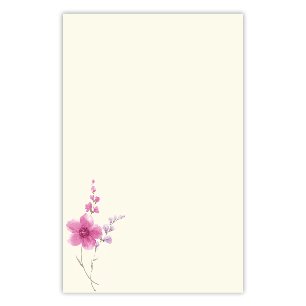 5019 5.5 x 8.5 in. 70 lbs 50 Sheet Organize with Style Illustrated Notepad for Daily Planning & To Do Lists - Pink Fleur