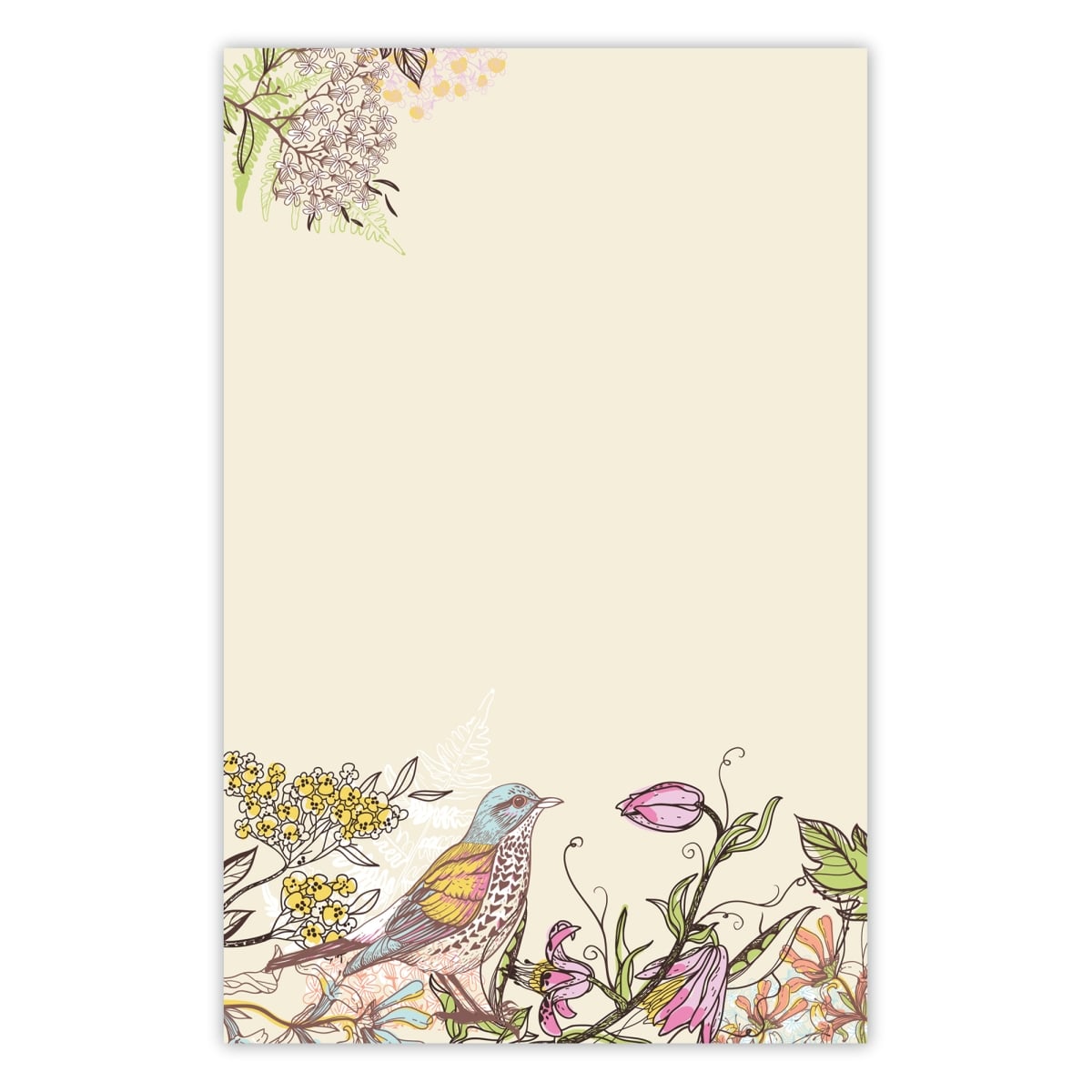 5026 5.5 x 8.5 in. 70 lbs 50 Sheet Organize with Style Illustrated Notepad for Daily Planning & To Do Lists - Enchanted Garden