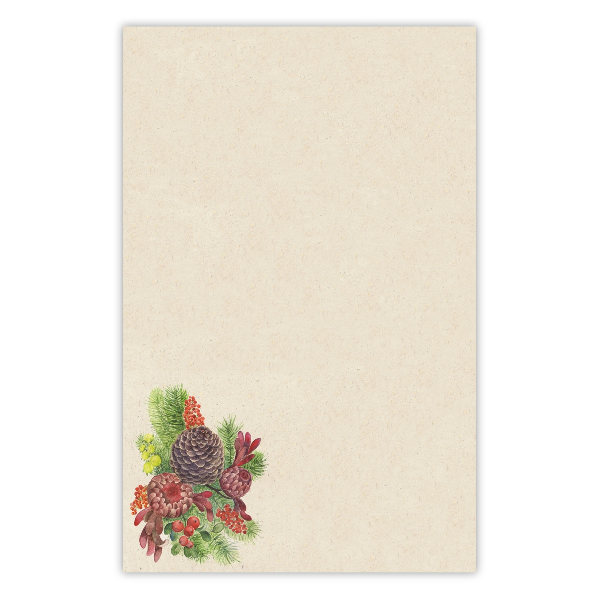 5027 5.5 x 8.5 in. 70 lbs 50 Sheet Organize with Style Illustrated Notepad for Daily Planning & To Do Lists - Holiday Bouquet