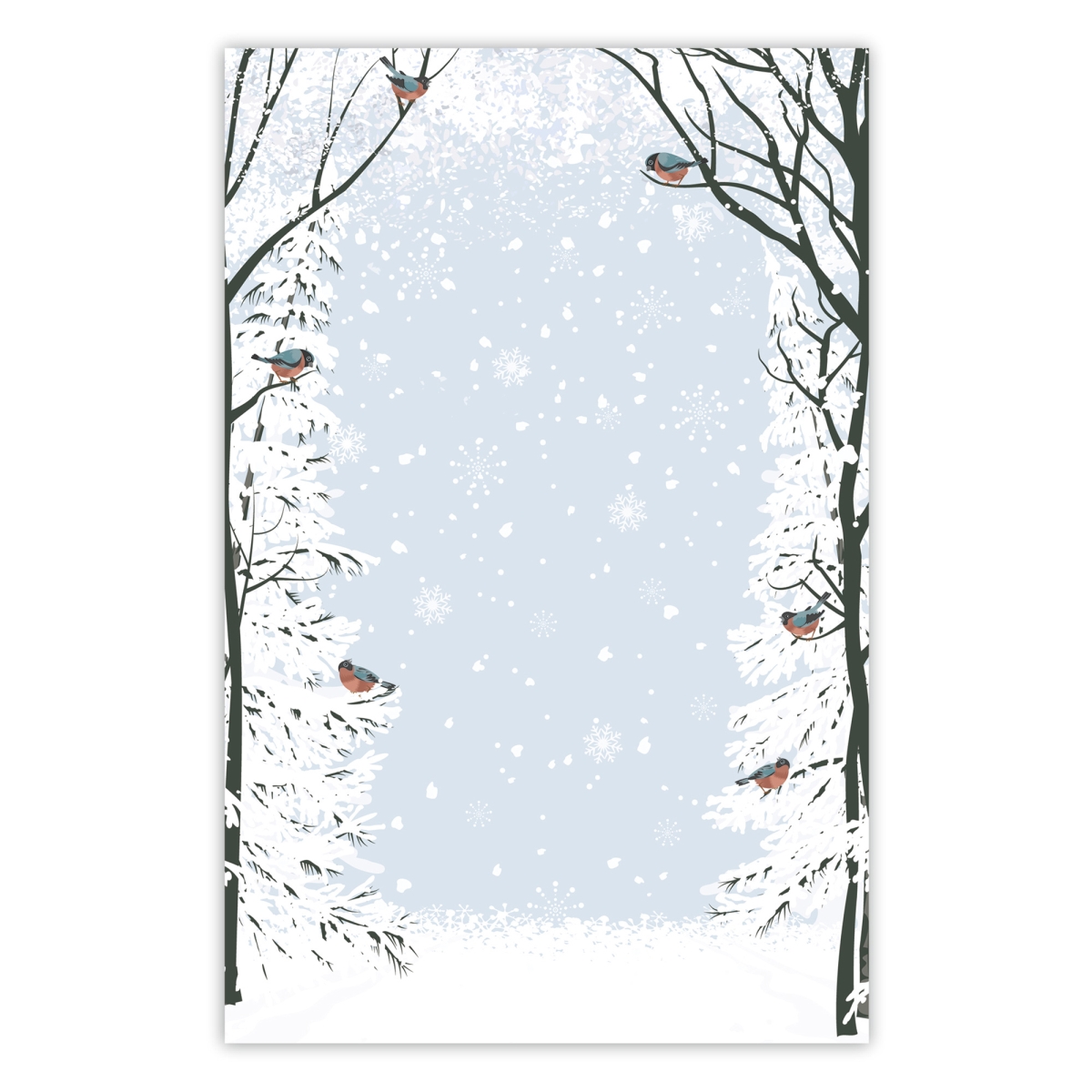 5029 5.5 x 8.5 in. 70 lbs 50 Sheet Organize with Style Illustrated Notepad for Daily Planning & To Do Lists - Winter