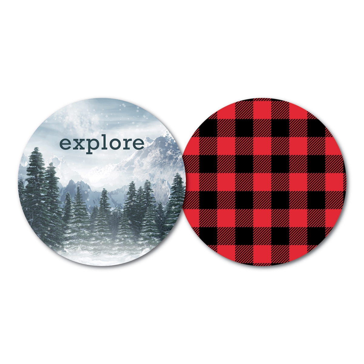 Picture of Yay Novelty 11012 Premium Reversible Paper Drink Coasters&#44; Explore - Set of 10
