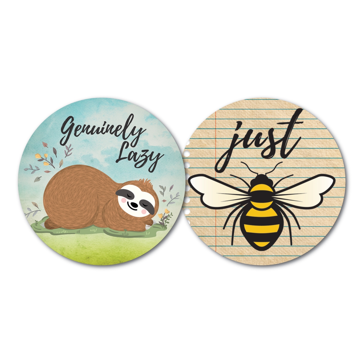 Picture of Yay Novelty 11009 Premium Reversible Paper Drink Coasters&#44; Genuinely Lazy - Set of 10