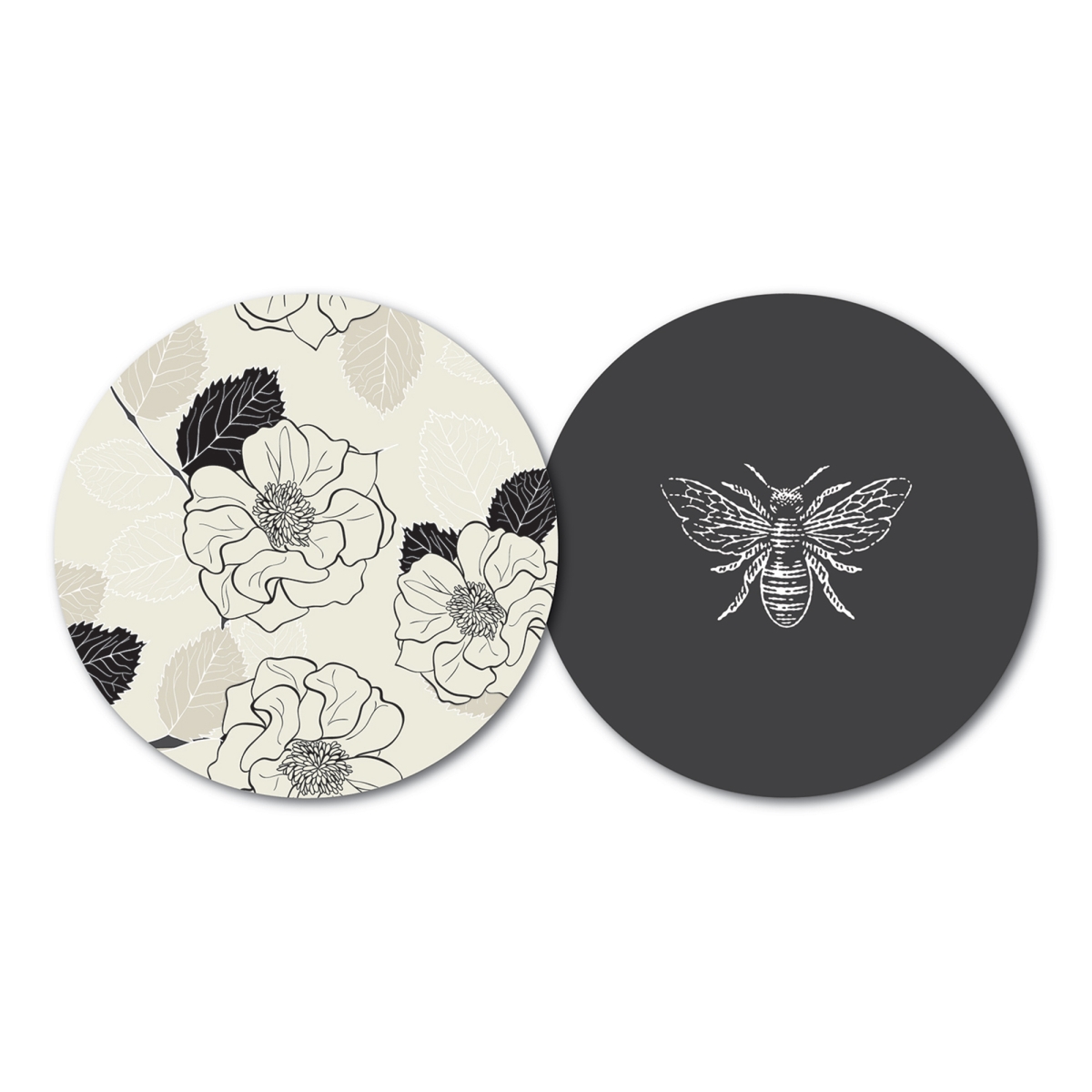 Picture of Yay Novelty 11004 Premium Reversible Paper Drink Coasters&#44; Bee - Set of 10